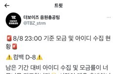 컴백 8일 남았는데 아이디 수집 18프로래