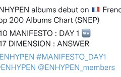 프랑스 앨범 차트도 10위ㅠㅠ