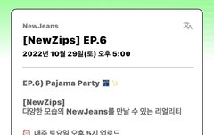 뉴진스 포닝 일정 업데이트