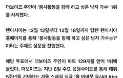 더보이즈 주연, 봉사활동을 함께 하고 싶은 남자 가수 1위