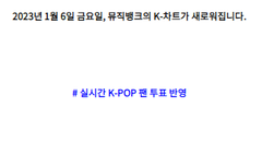 뮤뱅 집계 점수 바뀜