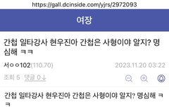 간첩 현우진의 경우 여장갤러리내에서도 대놓고 간첩이라고