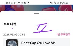 엠카 사전투표하장