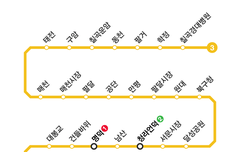 대구 지하철 3호선 노선도 시간표 최신 버전 바로 확인