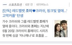 단독] 레드벨벳 조이크러쉬, 핑크빛 열애…'고막커플' 탄생