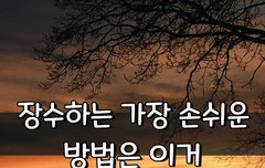 [좋은글] 장수하는 가장 손쉬운 방법은 이거