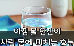 [좋은글] ◇ 아침 물 한잔이 사람 몸에 미치는 효능
