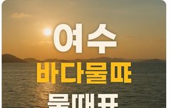 여수 바다 물때표 장도