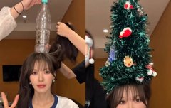 레드벨벳 웬디, 머리에 트리 세웠다 '깜짝'…크러쉬 조이 "아 언니" 빵터질 정도 [해시태그]