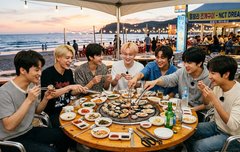 을왕리에 조개구이 먹는거... 쟈컨으로 찍어오지 ㅠ 우리도 껴죠..