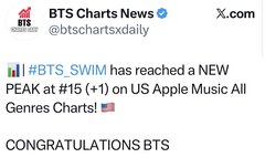 미국 애플뮤직 15위로 올라갔음