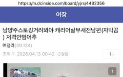 여장갤러리 39.124 사망 소취