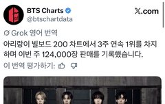 빌보드200 차트 케이팝최초 3주 연속1위