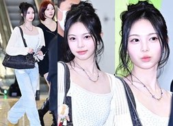 "예쁨, 그 자체"…이안, 심쿵 눈맞춤 [아이돌 공항패션]