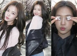 아이브 안유진 "엄마가 찍어준 여친짤'…벚꽃보다 화사한 '안댕댕' [아이돌 아이브, 핫아이콘 탄생]