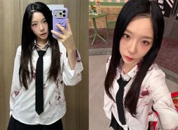 태연, 38세 최강동안의 교복 소화력…피 묻히고 오싹 비주얼[소녀시대, 남심올킬 미모] 