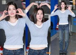 권은비, 깜찍발랄 양볼하트 [아이돌 출근길]