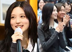 박수치는 최휘영 문체부 장관과 아이브 가을 [아이돌 촬영장·행사장 이모저모]