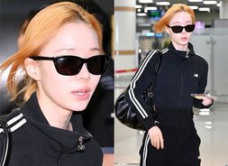 에스파 윈터 '민낯도 완벽 그 자체' [아이돌 공항패션]