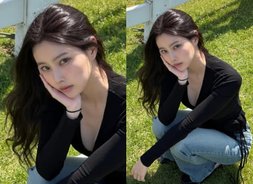  강혜원, 초록 들판 속 청순 비주얼 [아이즈원, 해체 후 근황]