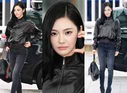  에스파 닝닝,'놀라운 극세사 다리' [아이돌 공항패션]