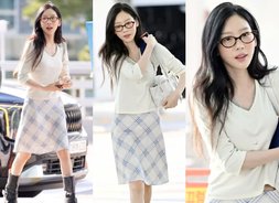 태연, 안경 쓴 귀요미[아이돌 공항패션]