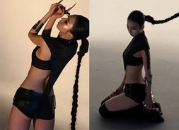 카리나, 한뼘 패션 파격 변신…복근 올블랙 카리스마 [에스파, 광야의 걸그룹 '넥스트 레벨']
