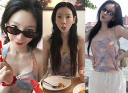 소녀시대 태연, 한 줌 허리 드러낸 슬랜더 여신…방콕 접수한 '꽃미모' [소녀시대, 남심올킬 미모] 