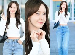 임윤아 '크롭 패션에 살짝 드러난 허리라인'[아이돌 공항패션]