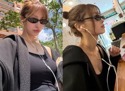 모모 볼륨이 이 정도?…올블랙 믹스매치룩으로 유럽 거리 접수 [아이돌-트와이스, 미모가 '샤샤샤']