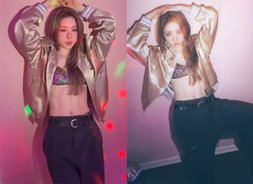 유연정, '갑자기' 노출한 王자 복근…군살 없는 한줌 허리 [걸그룹 이기적인 몸매]