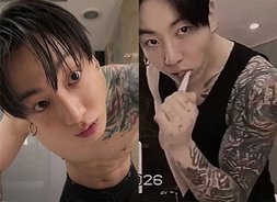 '근육·복근·타투'에 숨멎…BTS 정국, 호텔방에서 상의 탈의 [방탄소년단, 월드 와이드 '인기']