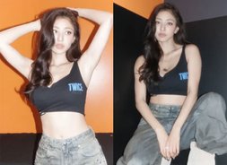 지효, '핫 보디' 자랑한 과감 패션…복근이 이렇게 탄탄했어? [아이돌-트와이스, 미모가 '샤샤샤']
