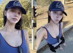 카리나, 서핑복 상체만 훌렁…선크림도 벗겨진 초민낯 포착 [에스파, 광야의 걸그룹 '넥스트 레벨']
