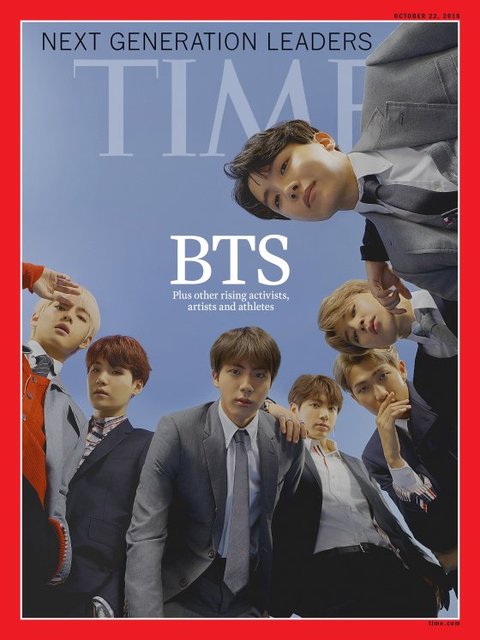  They were chosen equally the Next Generation Leaders of  [enter-talk] BTS MADE THE COVER OF THE AMERICAN MAGAZINE 'TIME'