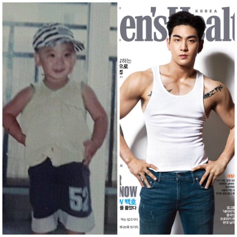 The tyke on the left grew upwards to last the homo on the correct [enter-talk] KANG DONGHO'S MEN'S HEALTH COVER IS OUT