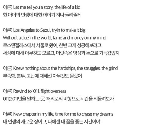 이거 뉴이스트 아론이 쓴 랩 가사인데 | 네이트 판