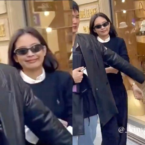 실시간 제니 in 파리 거리