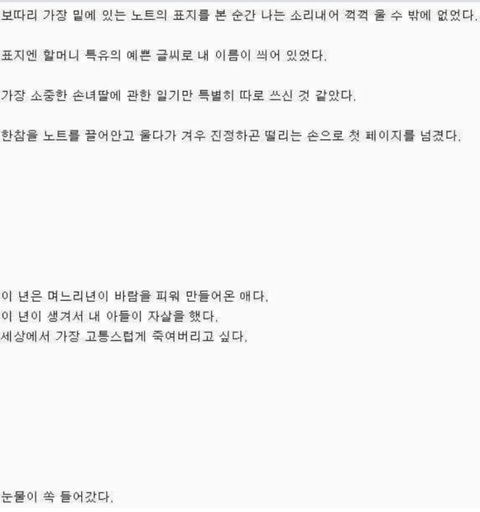 할머니의 일기장