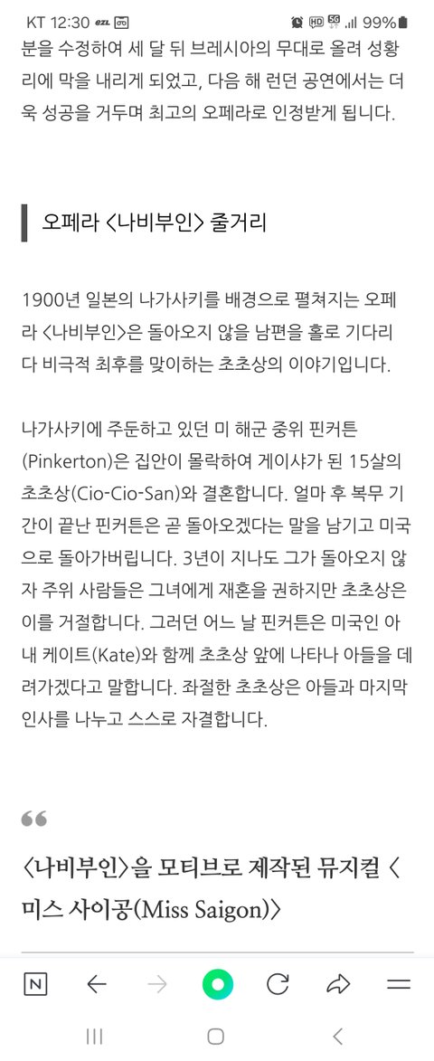 광복절에 말이되나 일본 나비부인