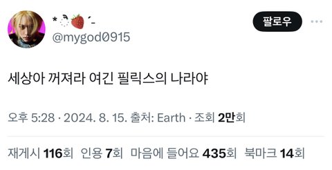 현재 스키즈 필릭스 팬들 병크 반응