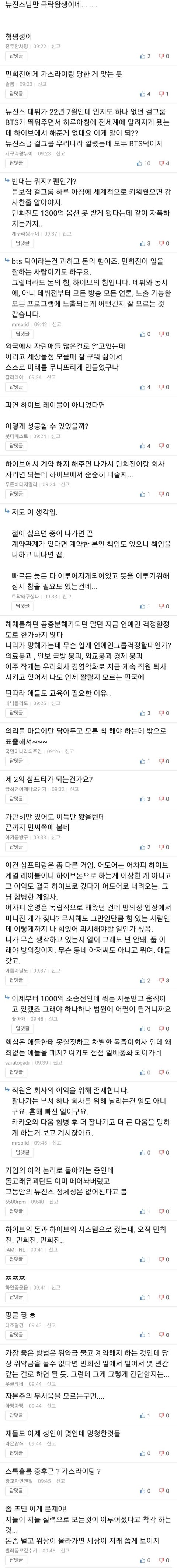 타싸 반응은 그냥 뉴진스 패배임 ㅋㅋㅋ