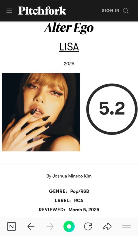 피치포크 평론가 리사만 차별했네