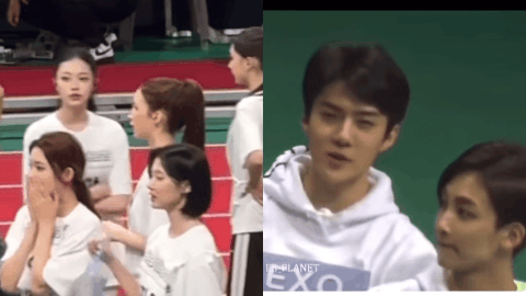 레전드 세훈정한 짤 2025년 아육대에서 여돌 버전으로 발견함 ㅋㅋㅋ