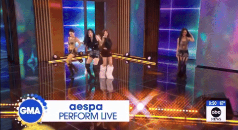 에스파 굿모닝아메리카 무대 심각했네