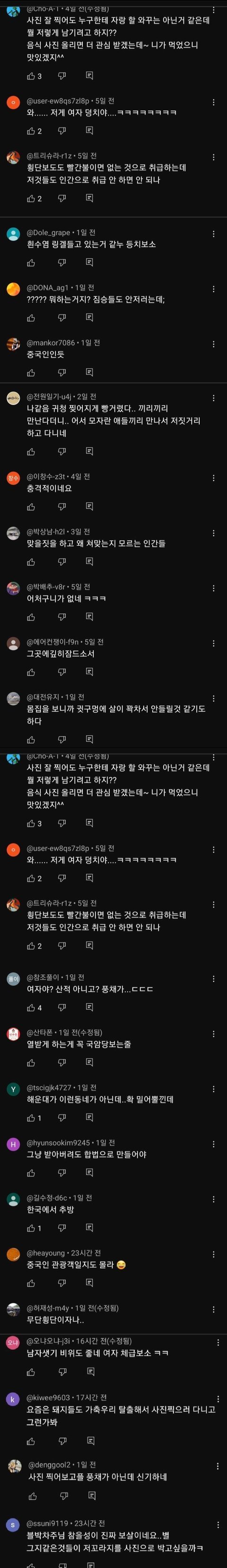 신호 무시하고 사진 찍는 "민폐 커플"