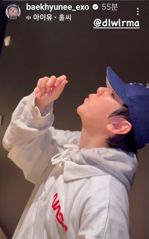 백현 아이유 홀씨 챌린지함