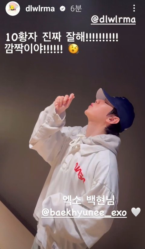 백현 아이유 홀씨 챌린지함