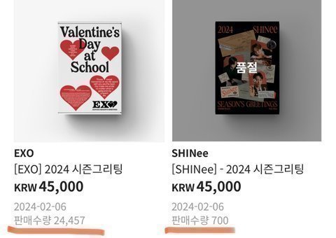 엑소 샤이니 시그 판매량 34배나 차이난대 ㄷㄷ